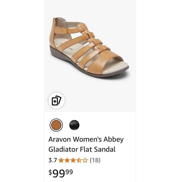 Aravon Women's Abbey Gladiator Flat Sandal - 9 - Picture 8 of 8